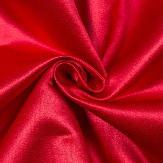 Duchesse satin, silk blend, red