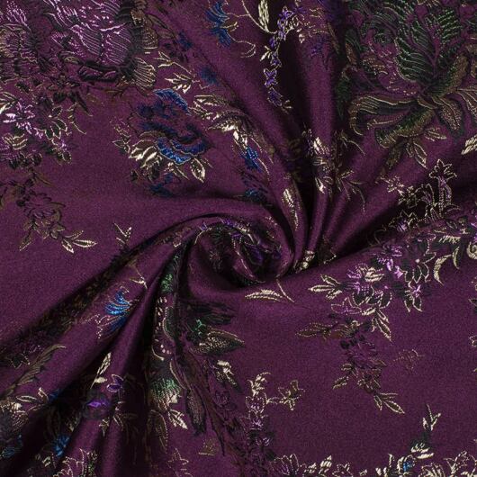 Brocade bouquet, burgundy, 1m