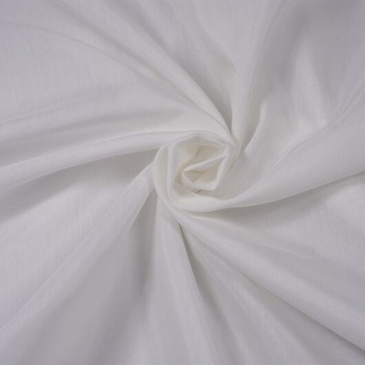 Silk cotton voile, ivory white