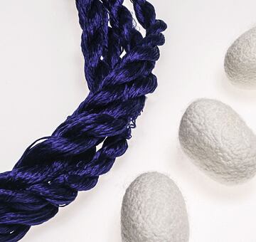 Silk embroidery floss, dark blue