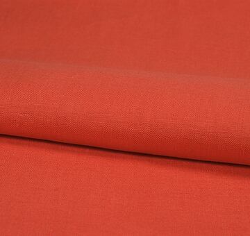 Orange linen fabric, 100% linen