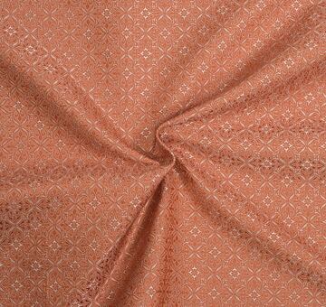 Noble brocade, silver and brick red, 2m
