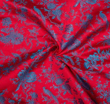 Japanese brocade, blue-red, 0.85m