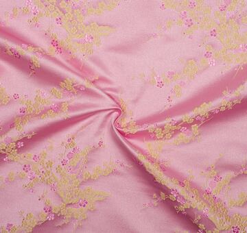 Brocade Sakura, gold and rose, 0.75m