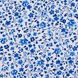 Blue-white fine linen fabric, 100% linen