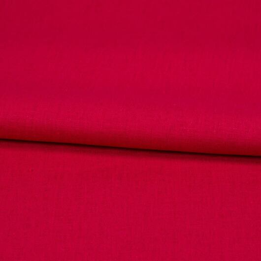 Fine linen cotton blend fabric, red